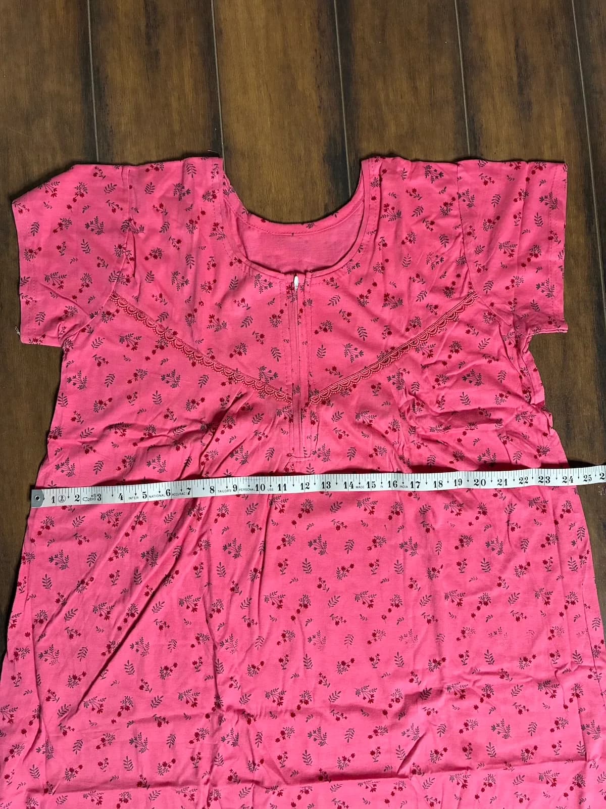 Fuchsia Pink Modal Fabric Nighty for Women 