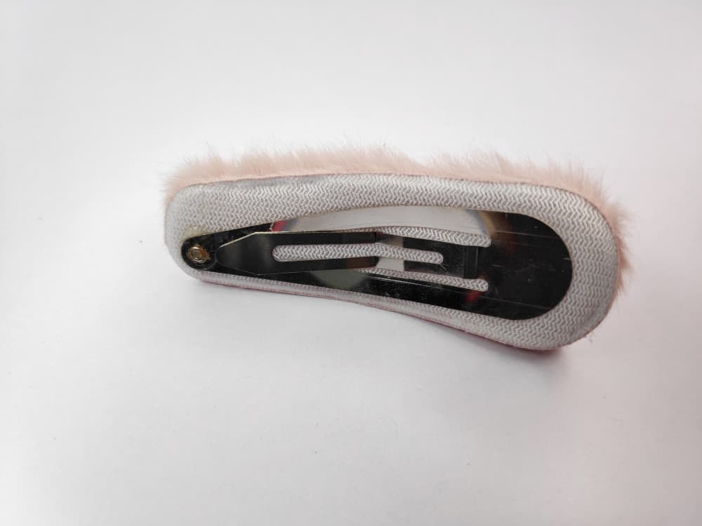 Baby Pink Fancy Furry Tic Tac Clip for Girls