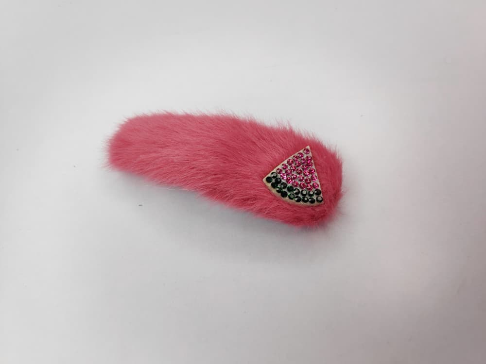 Pink Fancy Furry Tic Tac Clip for Girls