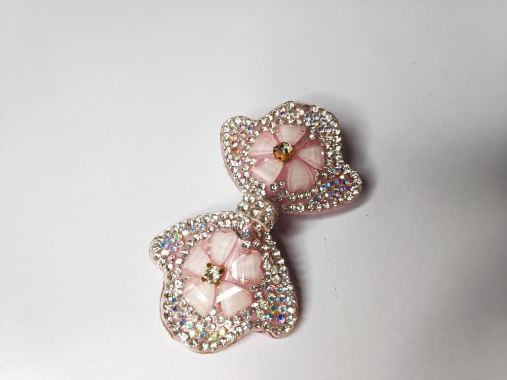 Light Pink Designer Back Clip Hair Accessories with stones and Beads for Women