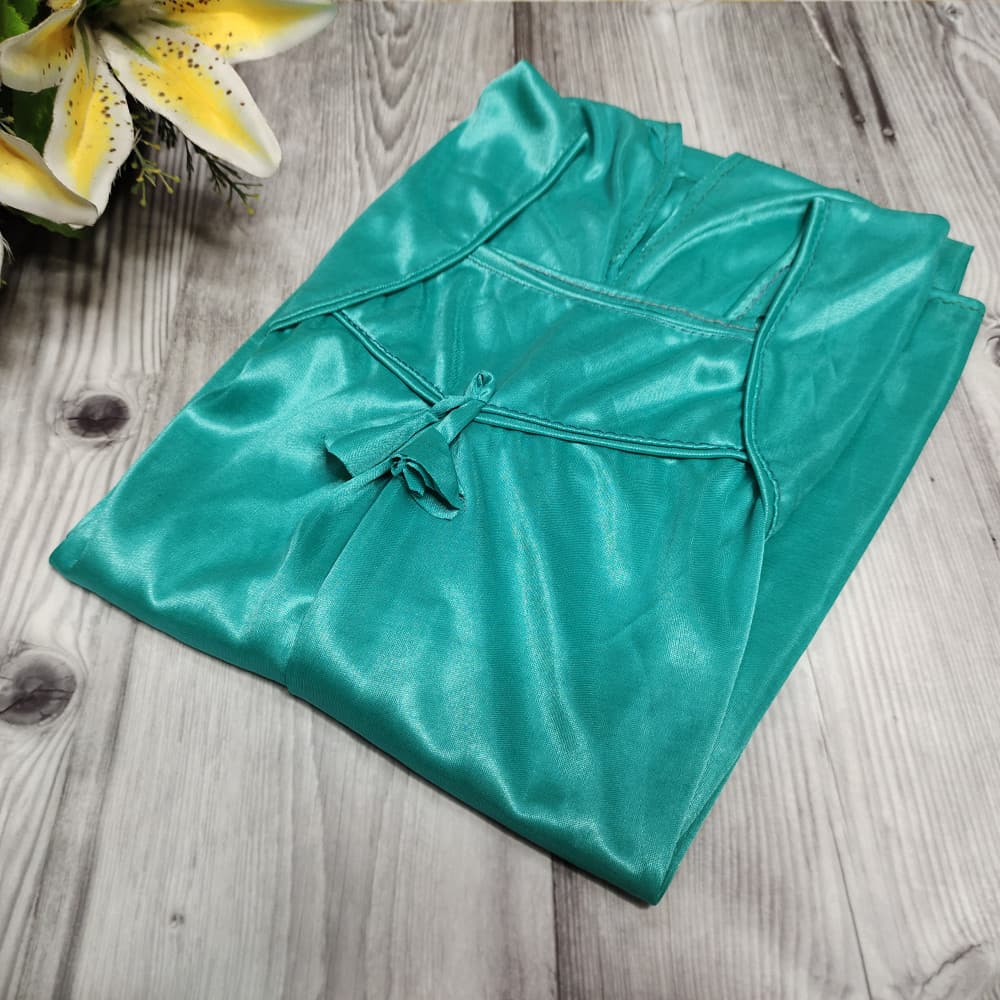 Green Affordable Plain Lycra Nighty