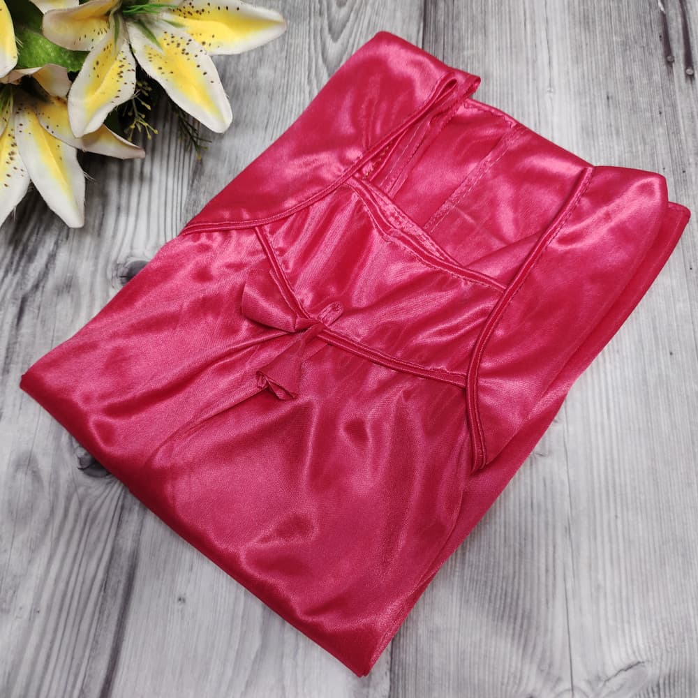 Pink Affordable Plain Lycra Nighty