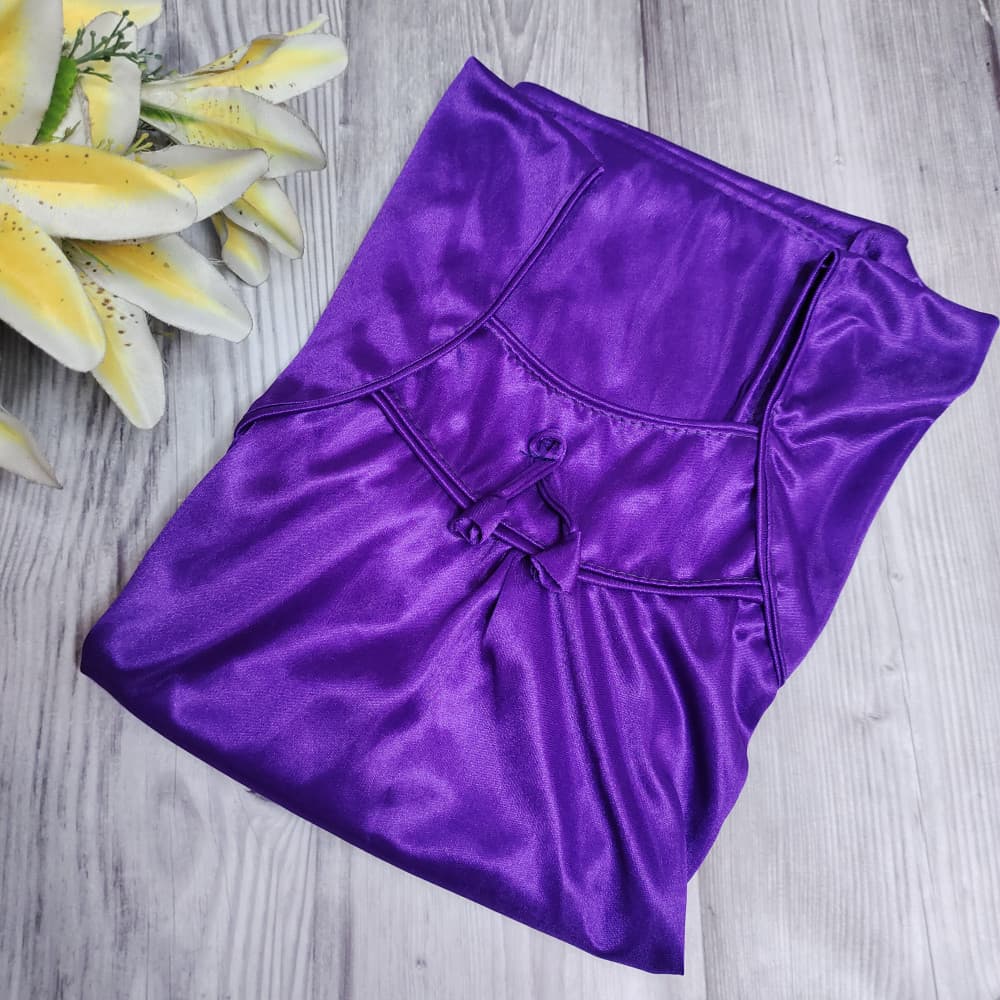 Purple Affordable Plain Lycra Nighty