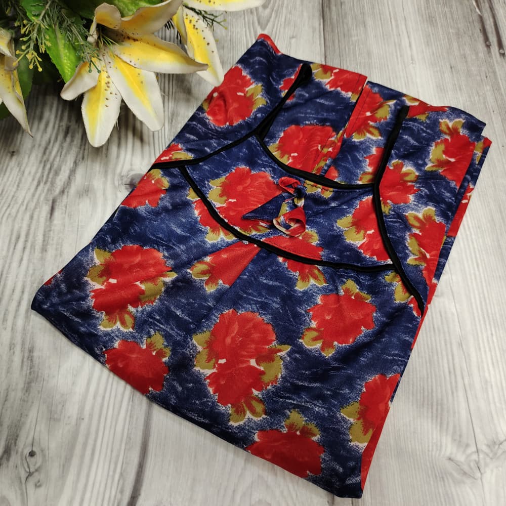 Red Flower Print Nighty for women