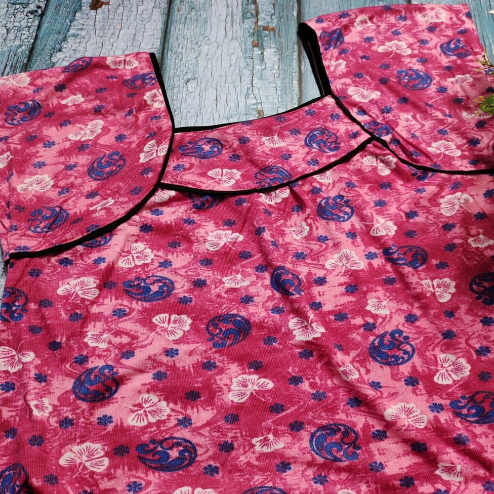 Bubblegum Hosiery cotton Printed Nighty for Ladies