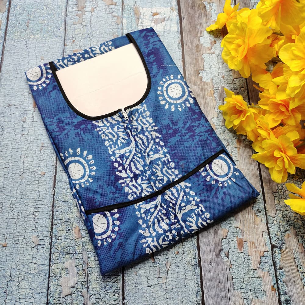 Blue Summer Nighty for Women Batik Print