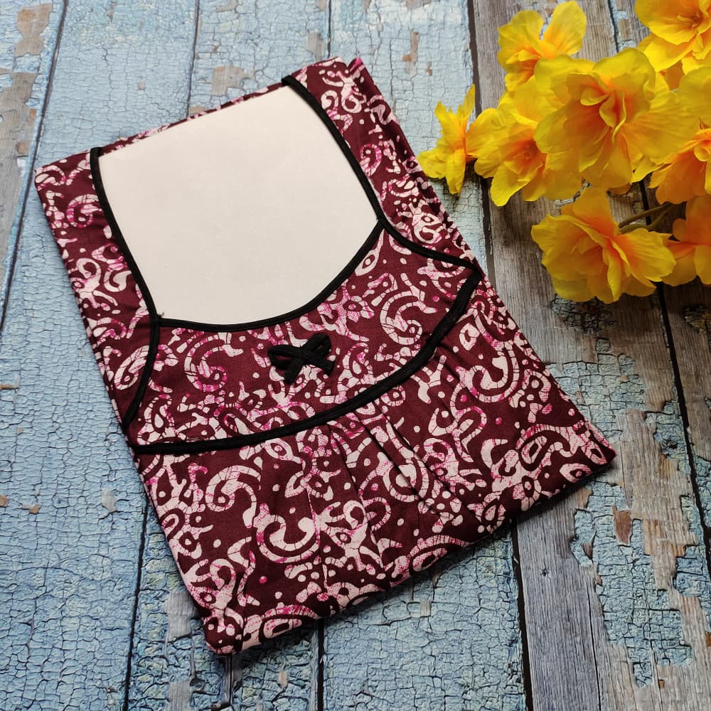Coke colour Summer Nighty for Women Batik Print