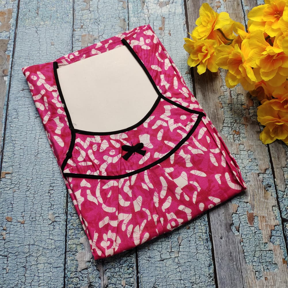 Pink Summer Nighty for Women Batik Print