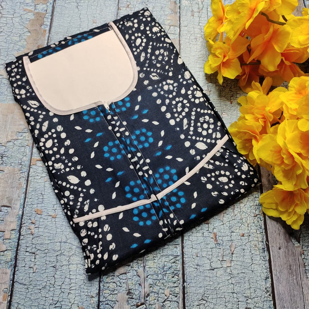 Blue Summer Nighty for Women Batik Print