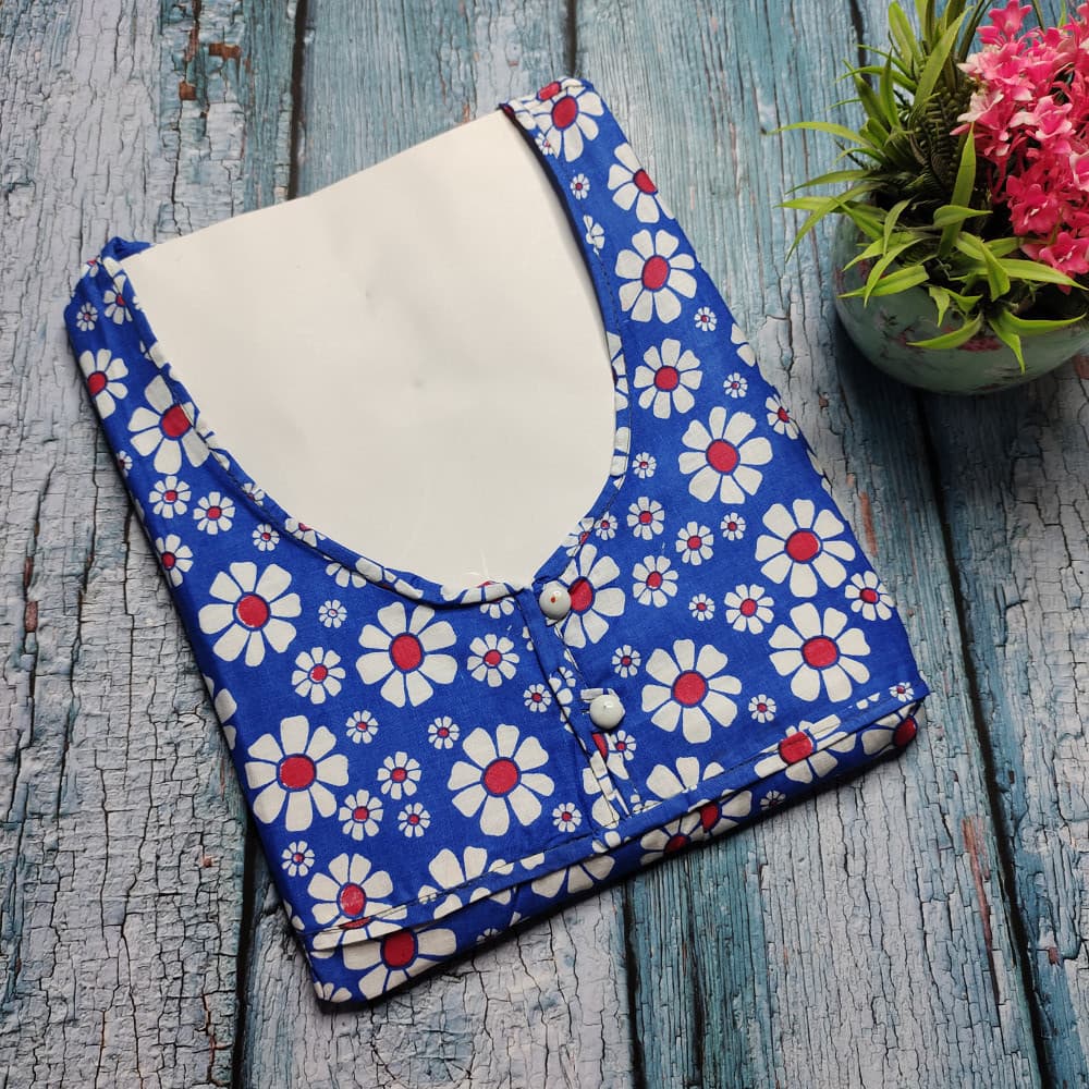 Blue XXXL Pure Cotton Nighty for Women