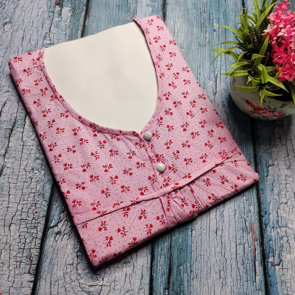 Pink XXXL Pure Cotton Nighty for Women