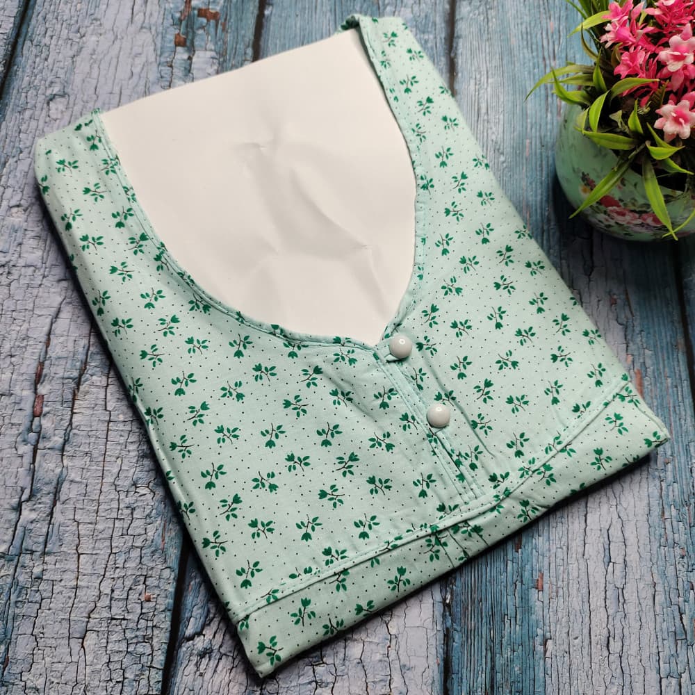 Light Green XXXL Pure Cotton Nighty for Women