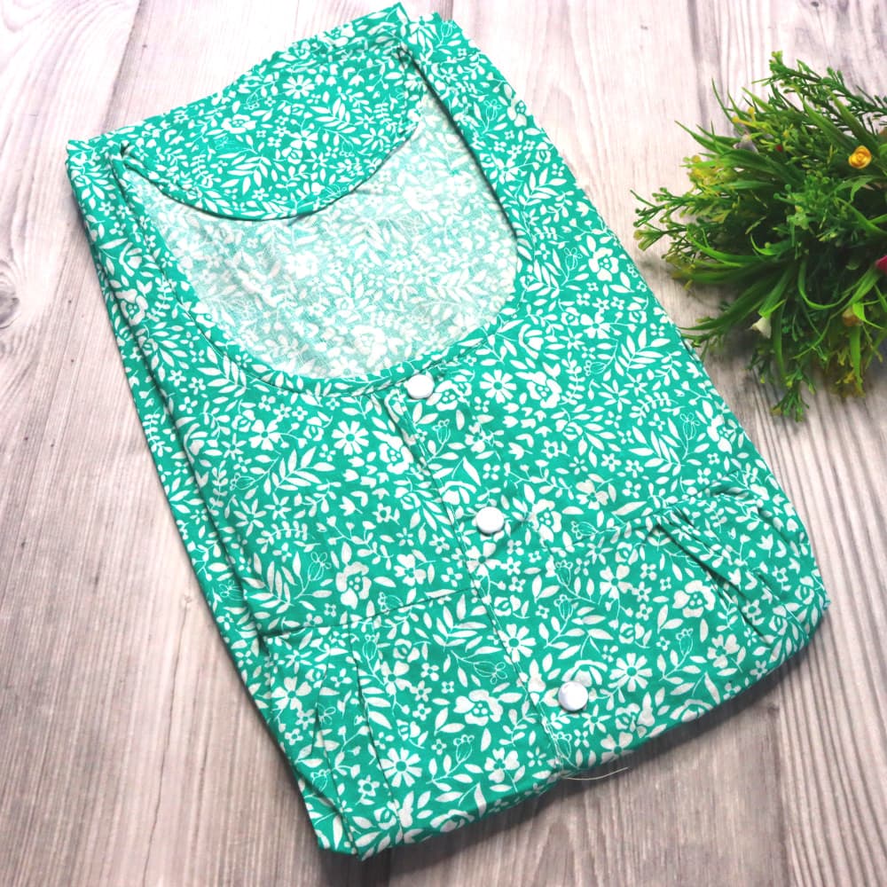 Green 4XL - Plus Size Pure Cotton Nighty for Women