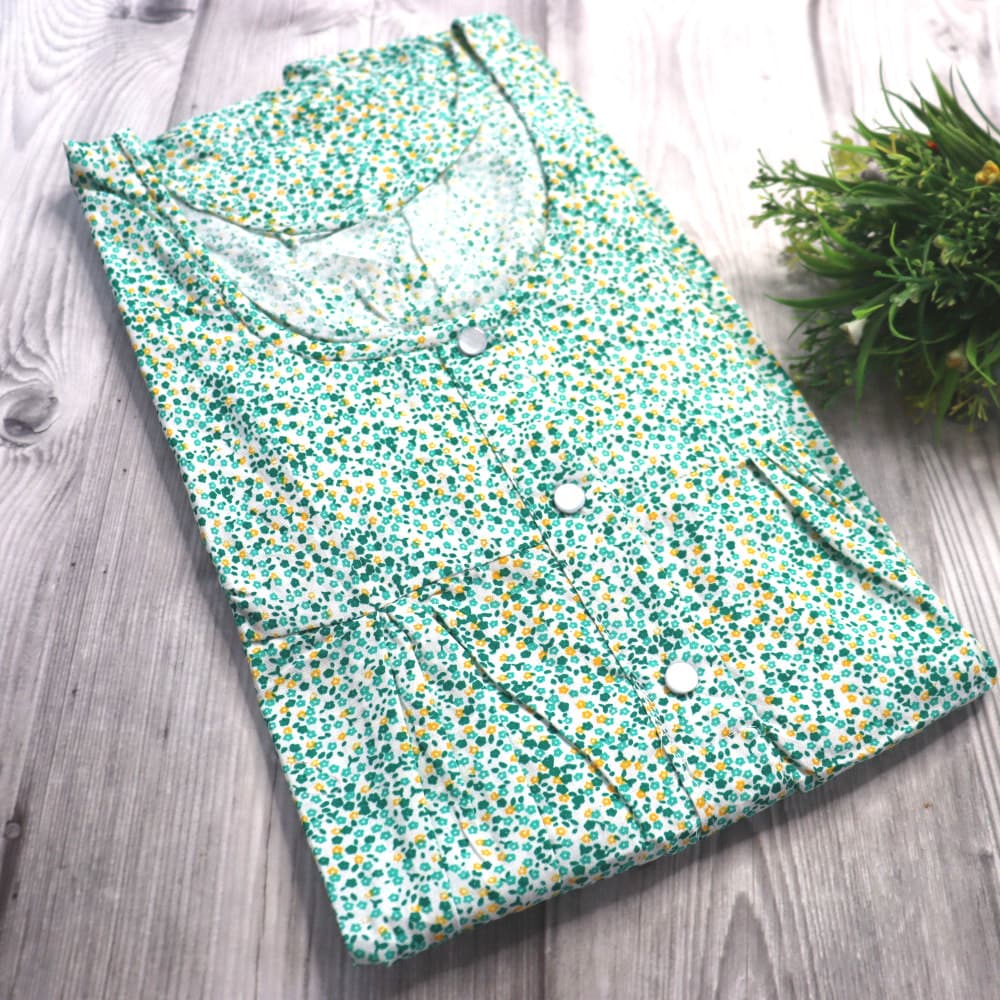 Green 4XL - Plus Size Pure Cotton Nighty for Women