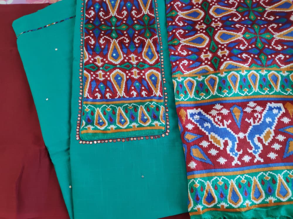 Turquoise Casual/ Festive Wear Suit