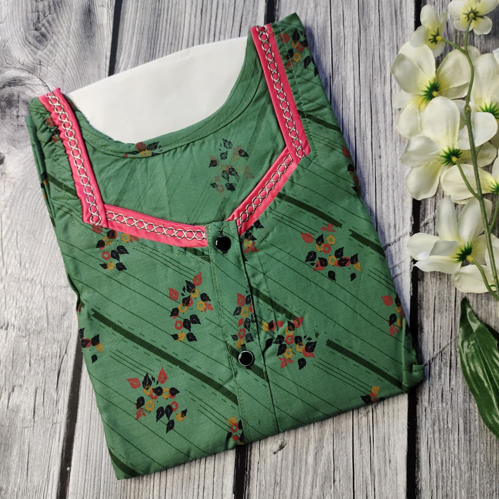 Green Lizzy Bizzy Nighty For Women
