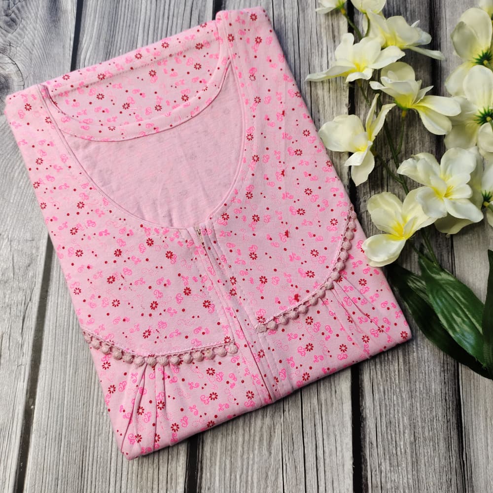 Pink Modal Fabric Nighty for Women