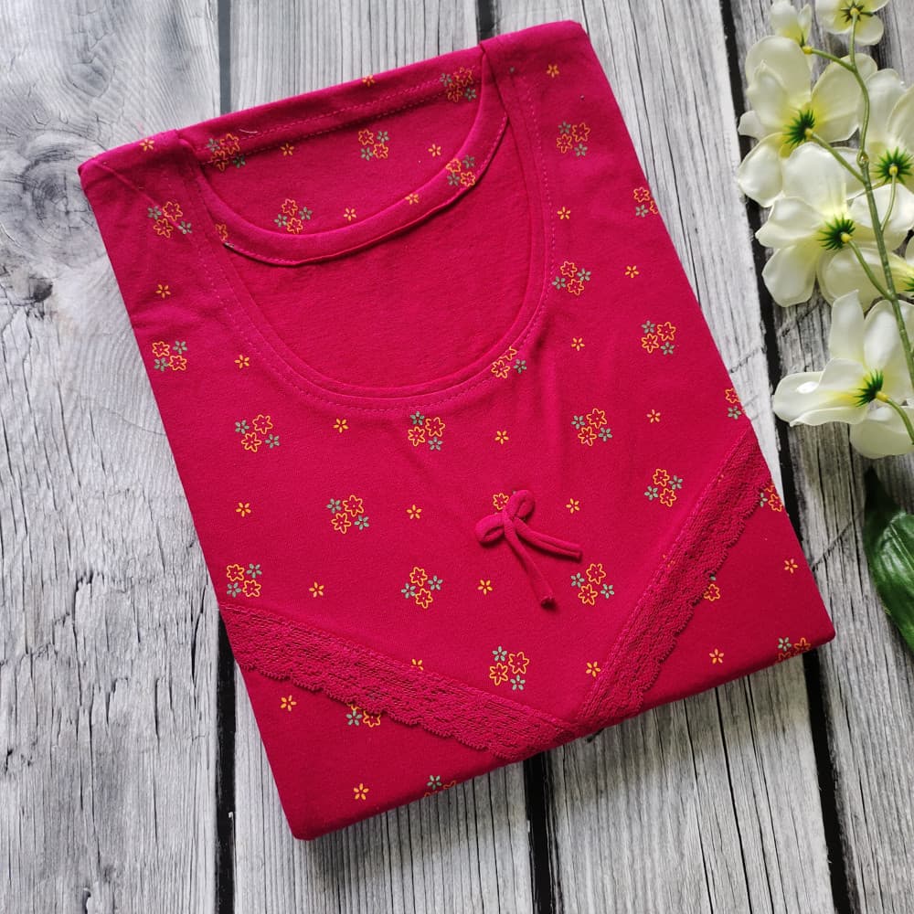 Magenta Modal Fabric Nighty for Women