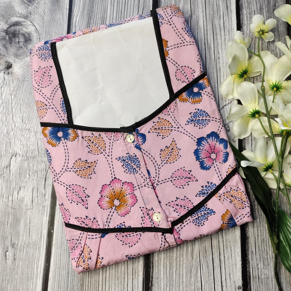 Baby Pink Feeding Nighty for Women