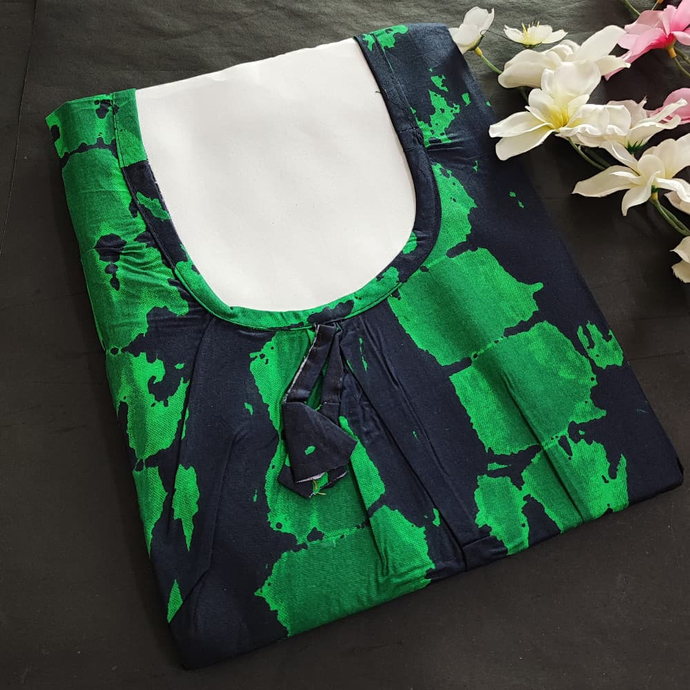 Green 5XL-7XL Plus size Cotton Nighty with Beautiful Prints