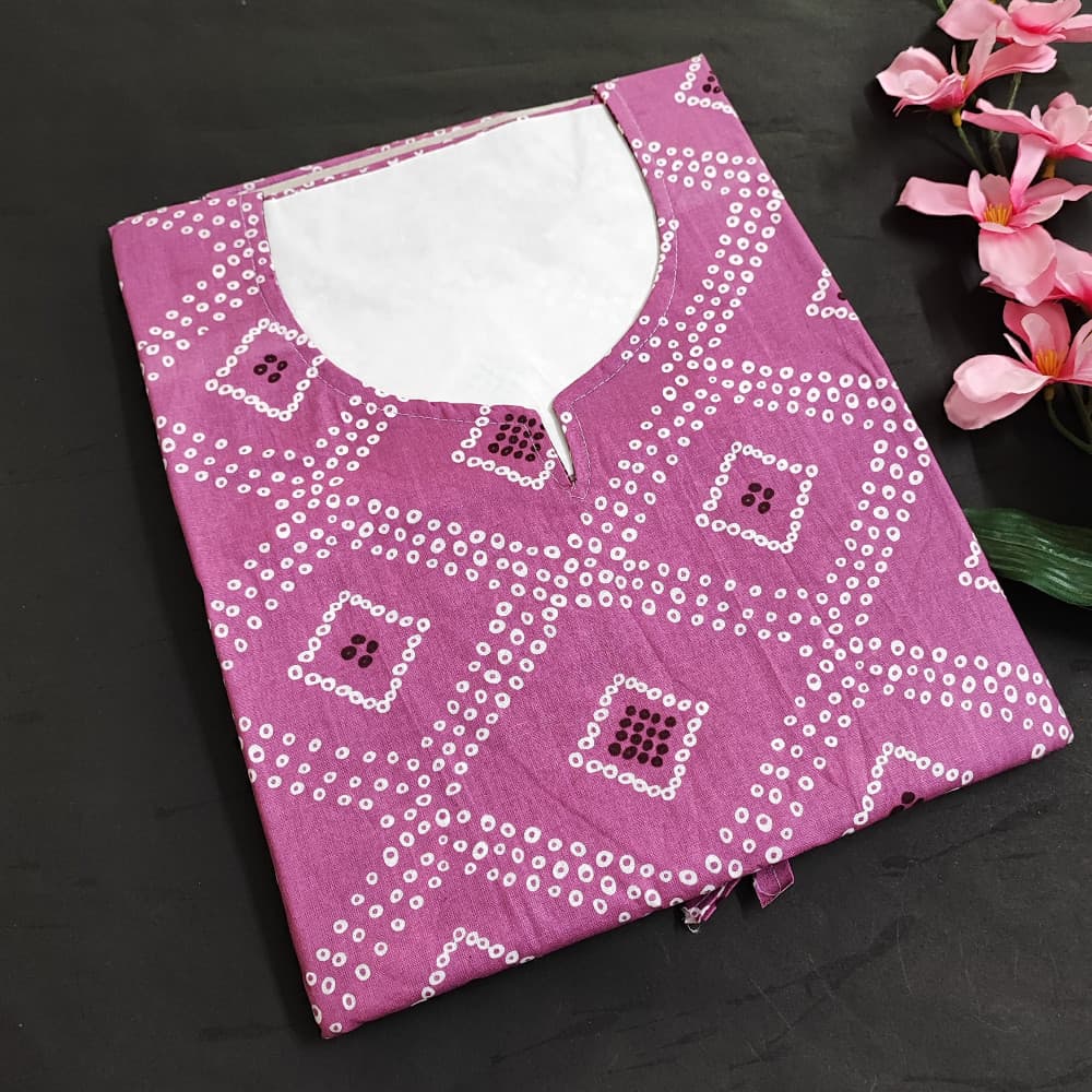 Mauve Kaftan Nighty Pure Cotton
