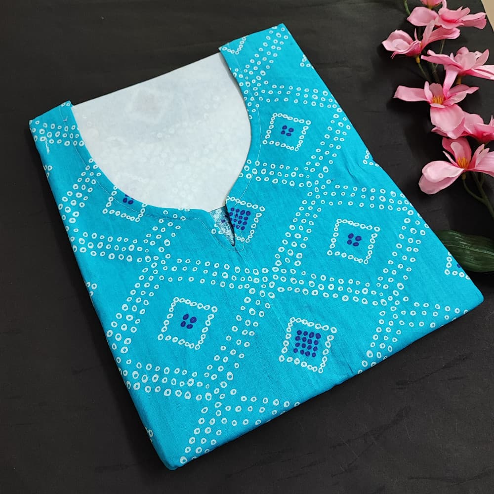 Blue Kaftan Nighty Pure Cotton