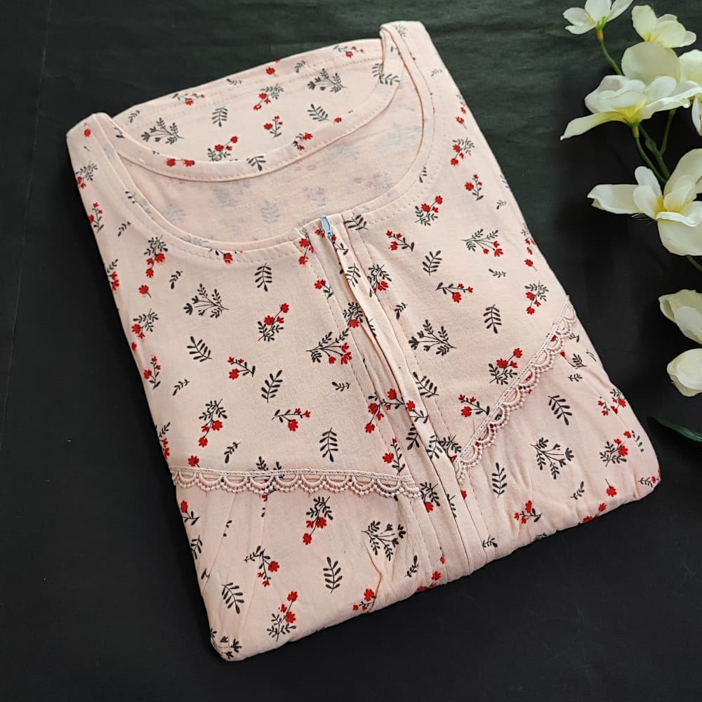 Peach Beautiful & Comfortable Modal Fabric Nighty