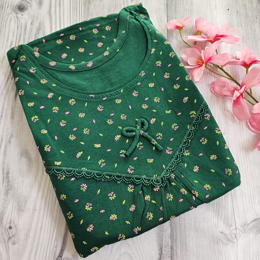 Dark Green Beautiful & Comfortable Modal Fabric Nighty