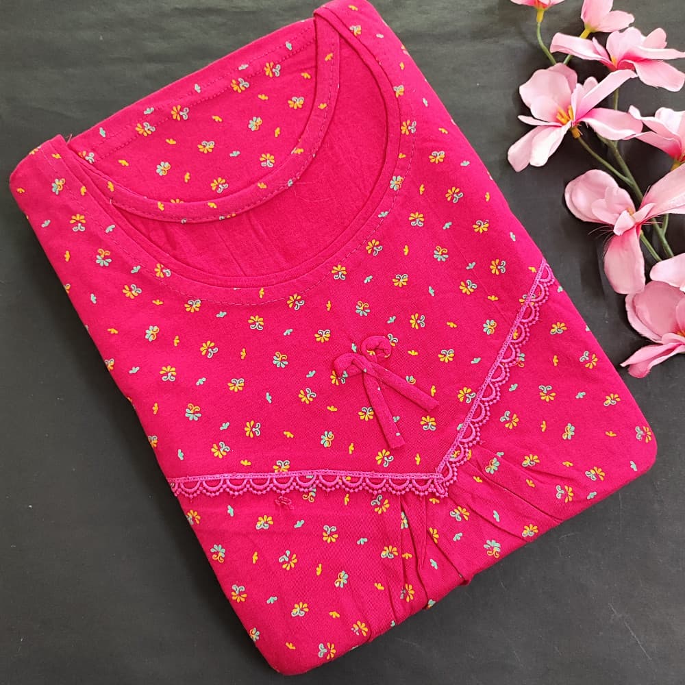Magenta Beautiful & Comfortable Modal Fabric Nighty