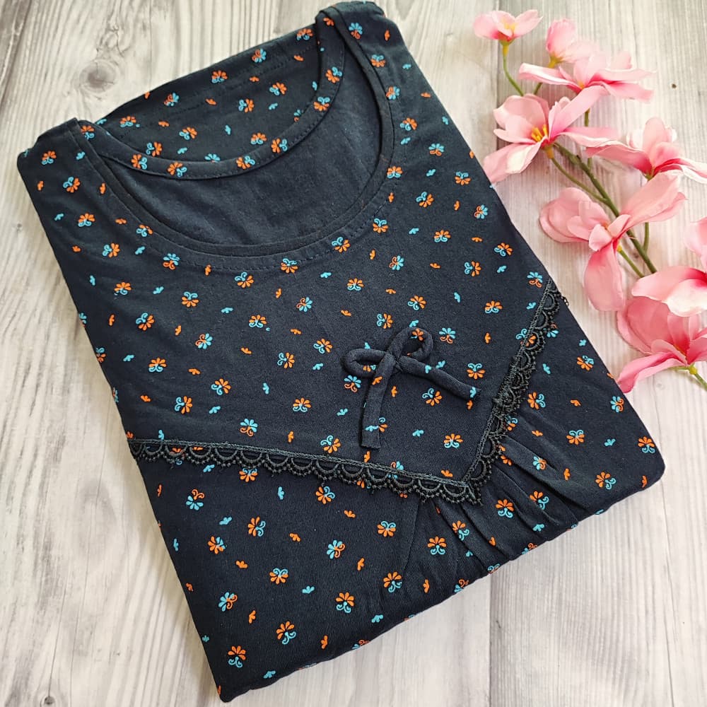 Navy Blue Beautiful & Comfortable Modal Fabric Nighty
