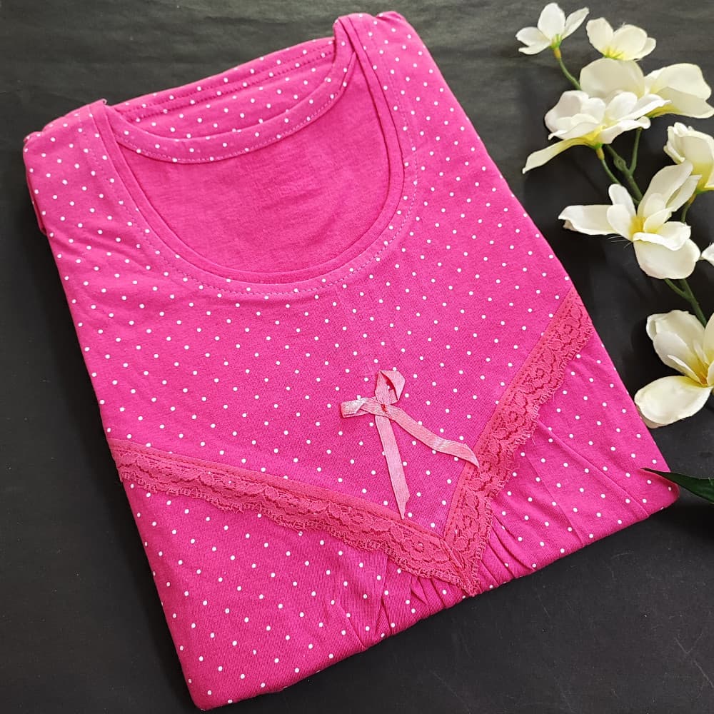 Magenta Beautiful & Comfortable Modal Fabric Nighty