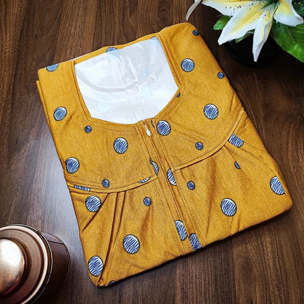 mustard Plus size Hosiery Nighty for Women
