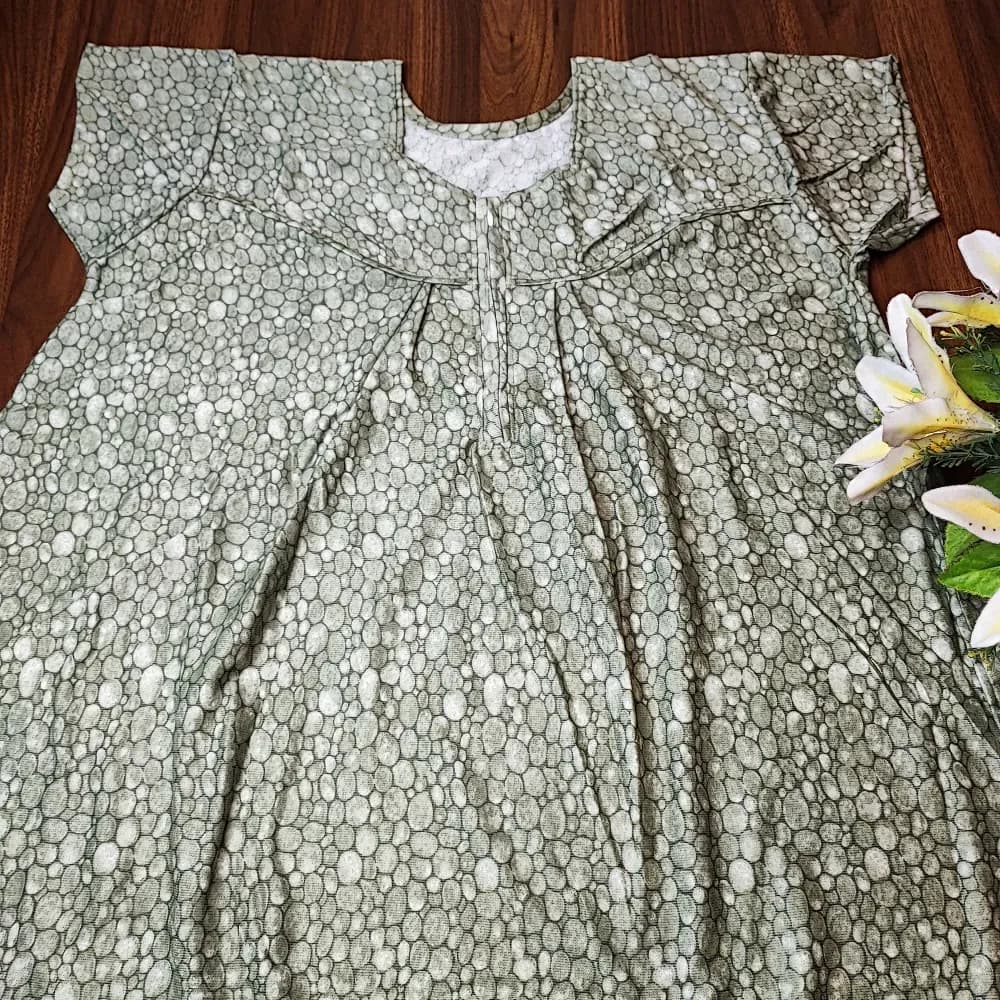 Light Green Plus size Hosiery Nighty for Women