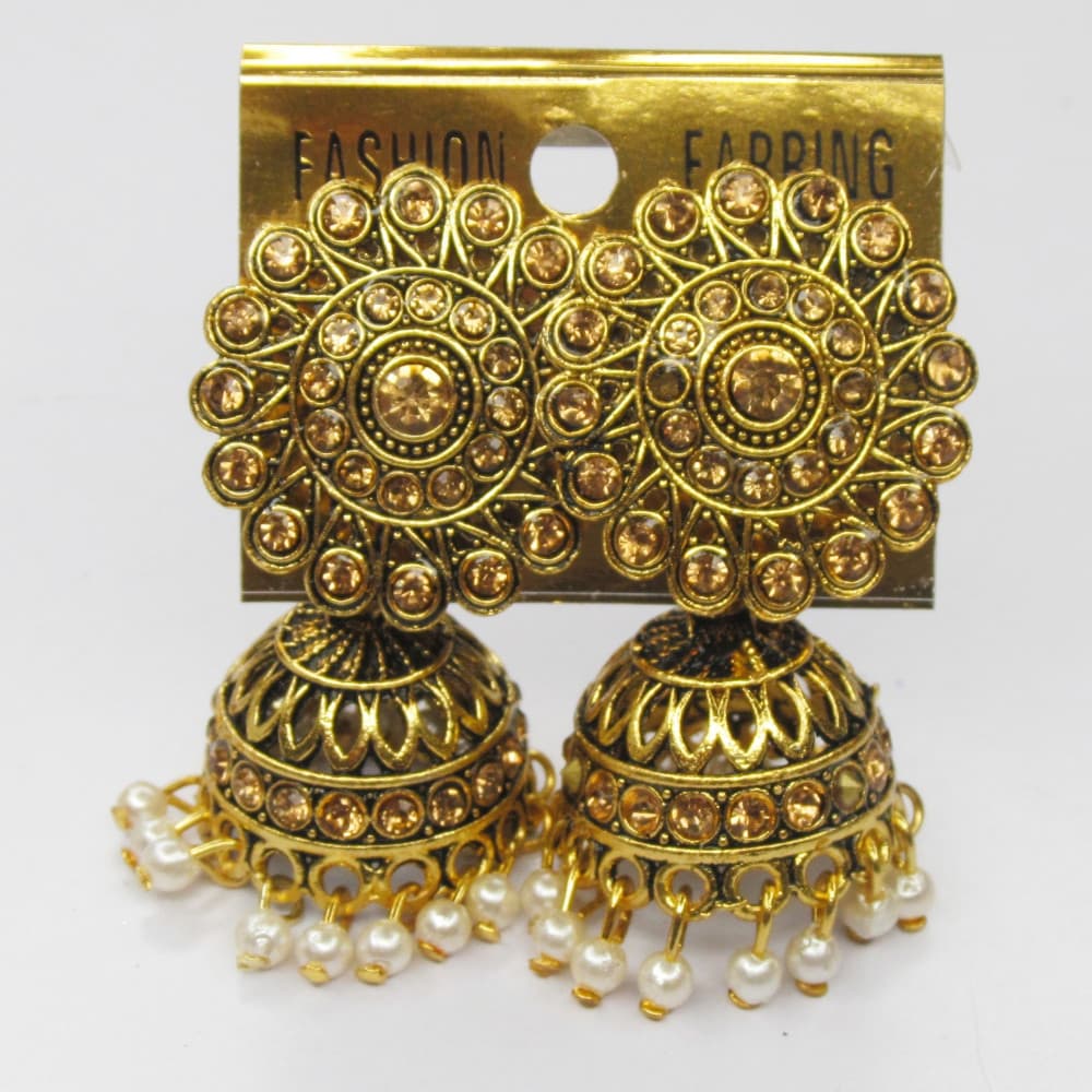 Golden Women's Golden Jhumka style Earring