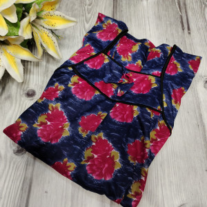 Magenta color Nightwear - Flower Print Nighty for women