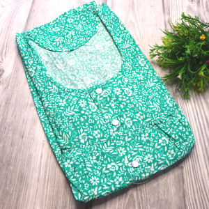 Green color Nightwear - 4XL - Plus Size Pure Cotton Nighty for Women