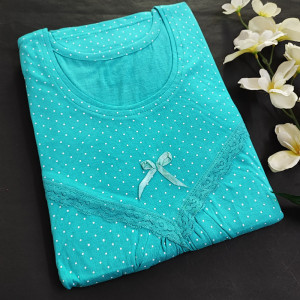 Sea Green color Nightwear - Beautiful & Comfortable Modal Fabric Nighty