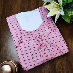 Pink color Nightwear - Plus size Hosiery Nighty for Women 